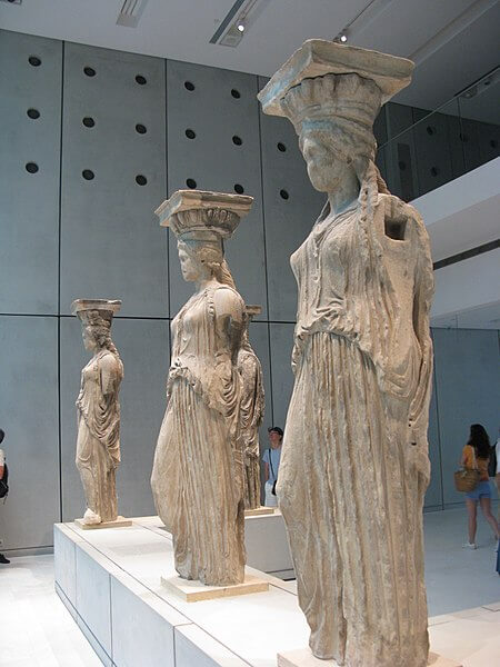 Cariatides en el museo de la acropolis