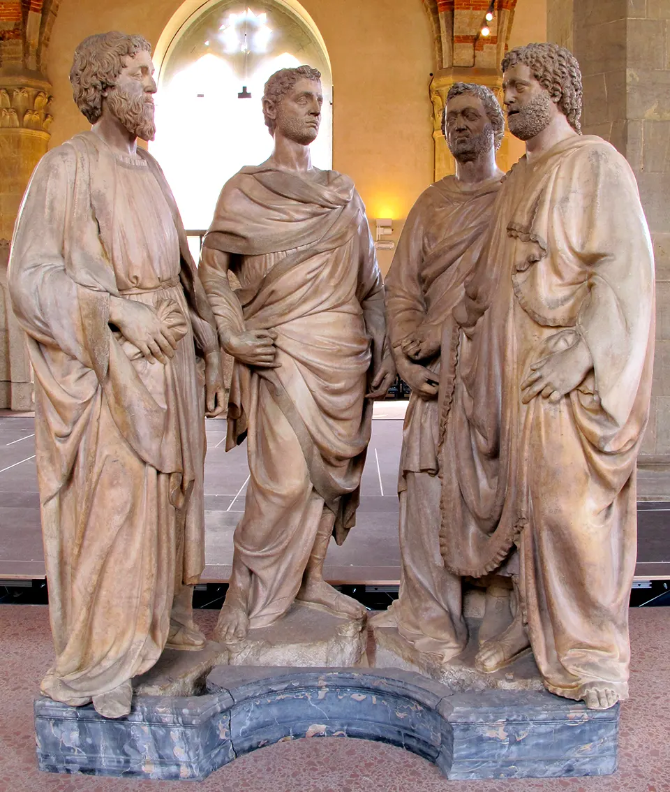 cuatro santos coronados escultura